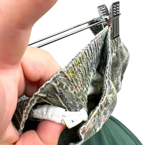 Anthropologie Classic Seamed Joggers Pants Floral Linen Blend‎ Green Size Large - Picture 11 of 14